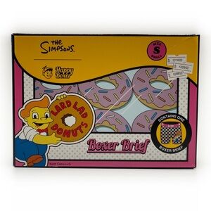 The Simpsons Lard Lad Donuts Boxer Briefs Mens Small Underwear Homer Fun Gift